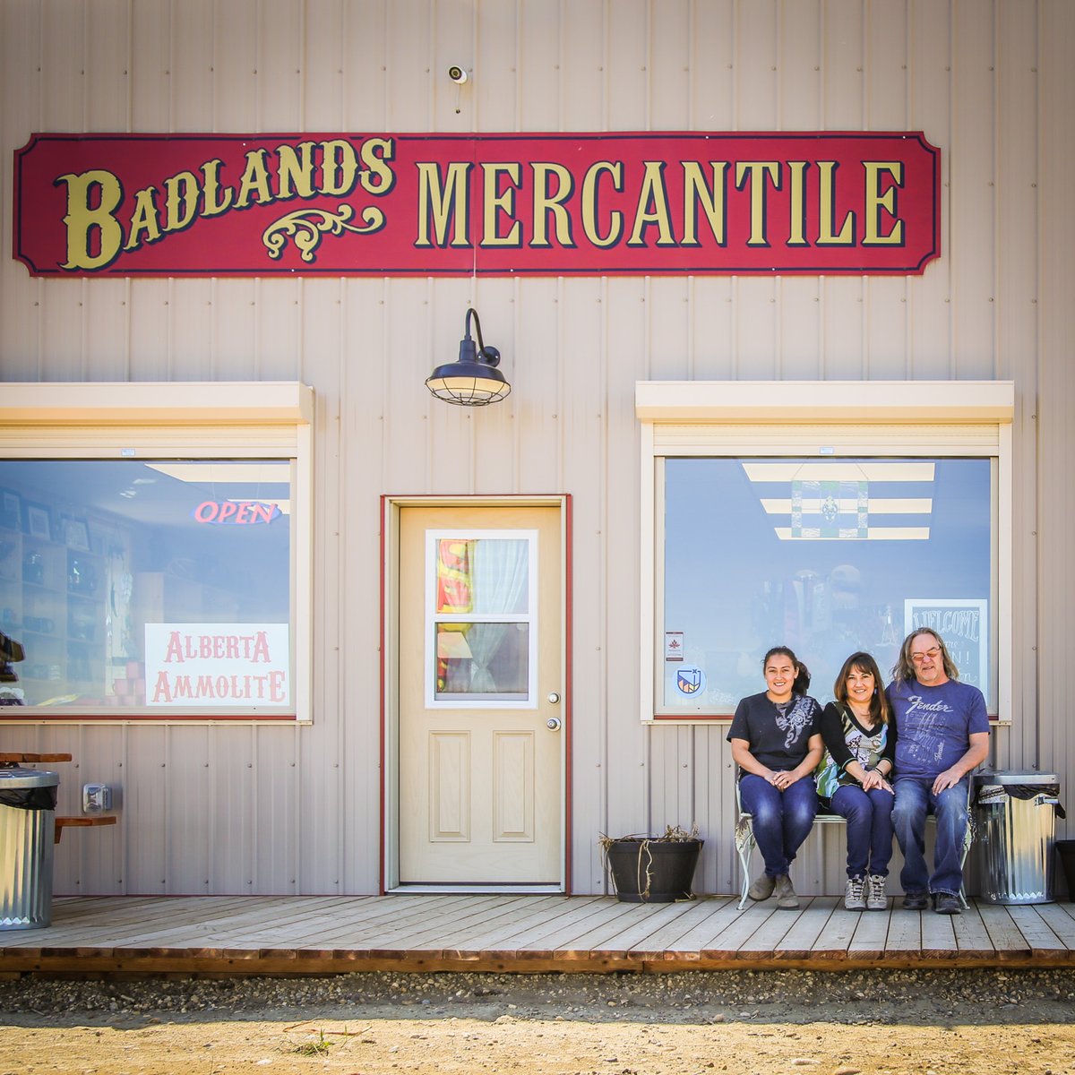 Ma, Pa &amp; Miss Rebecca are opening the Badlands Mercantile for the season. Need to stock up on provisions, something to spruce up the cabin or just stop by to say a socially distanced Howdy! Open 11-4 Sun &amp; Mon #PatriciaAlberta #ShopLocal #DinosaurProvincialPark @CanadianBadland
