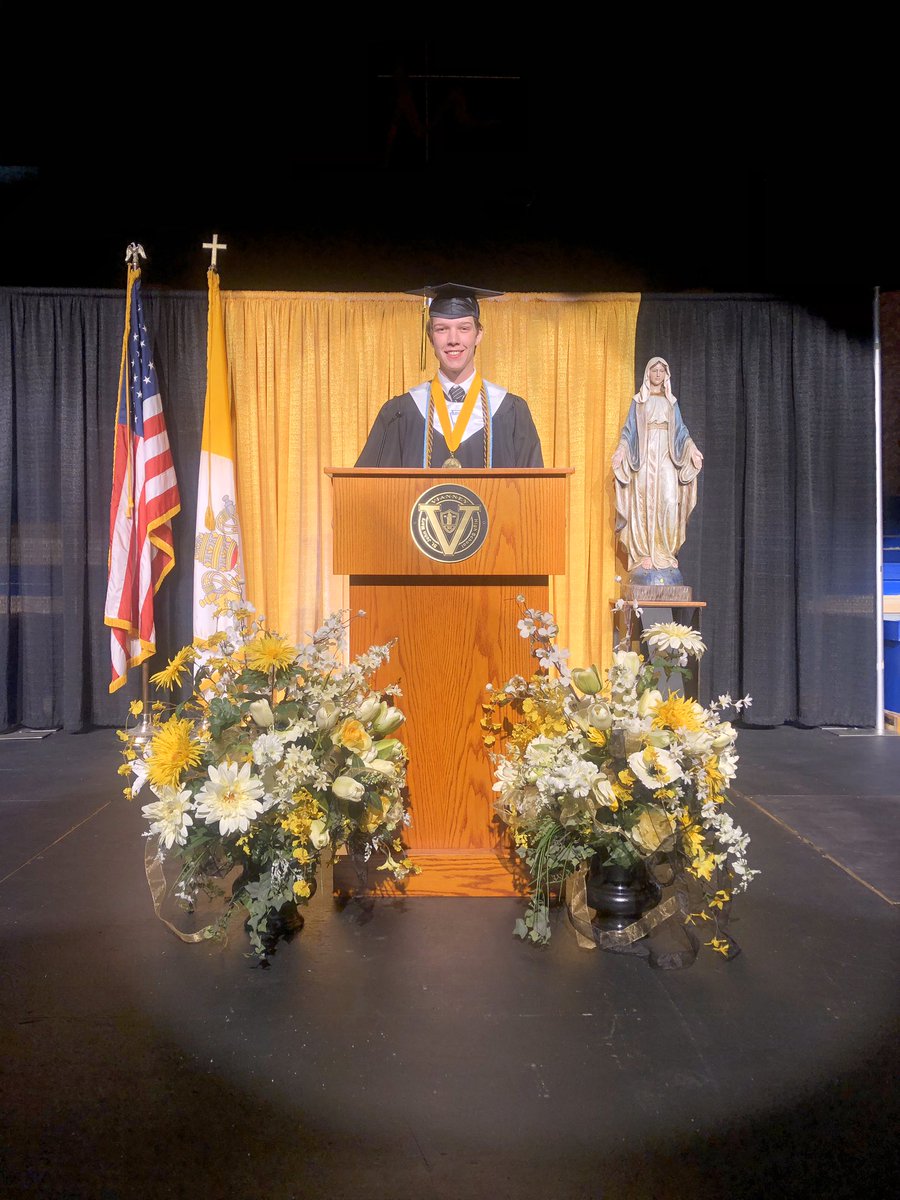 PudgePSK's tweet photo. Congrats to @JamesWeindel on his graduation from @vianneygriffins!  We are proud of the young man you’ve become and look forward to a bright future.  Thanks to all his teachers, coaches, and staff that helped him on his journey.  #CLASS2020 https://t.co/IYzgHMsEB3