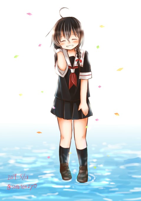 #時雨進水日
過去絵で申し訳ござらん…!時雨さん進水日おめでとうございます～??✨愛してるよ…!! 