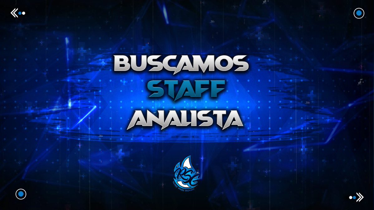🔥 Buscamos ANALISTA para seguir aumentando nuestra plantilla en #LeagueOfLegends.

❗ Requisitos:
- Horario Nocturno 
- Compromiso y seriedad.

❓ Ofreceremos:
- Participación en distintos torneos y ligas.
- Squad ya formada 
- Staff 

Cualquier interesado o duda que surja MD.