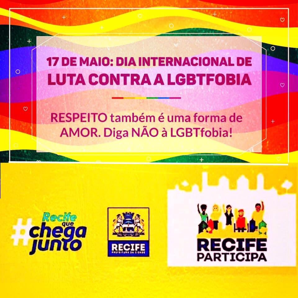 eduardonino's tweet photo. 17 de Maio: Dia Internacional de Luta Contra a LGBTFOBIA!!! #JuntosContraLGBTQFOBIA #vaipassar #recifeparticipa #segovnocombateaocovid19 #recifequechegajunto @prefrecife @sergioricardocampello @raquele84 https://t.co/X36z6it1Vp