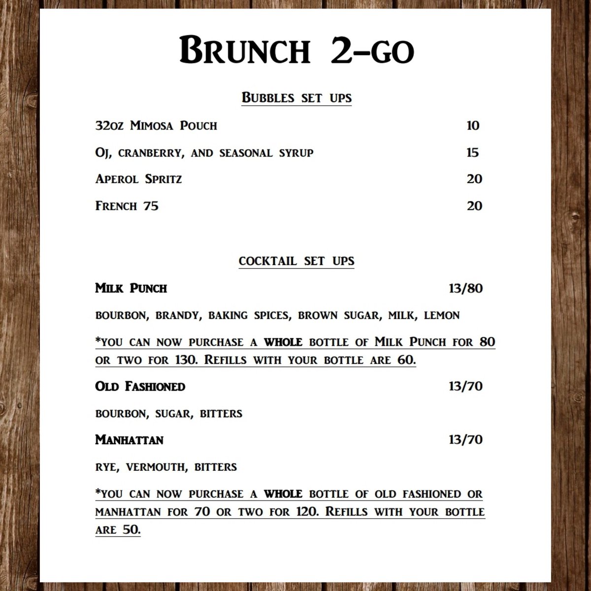BarrelDC's tweet image. ICYMI, updated brunch menu now includes 32 oz mimosa pouches for $10!
Available Sat &amp;amp; Sun, 11am-4pm; booze must include food.
• email events@barreldc.com or call 202-543-3623 for pickup.
• delivery via @DoorDash