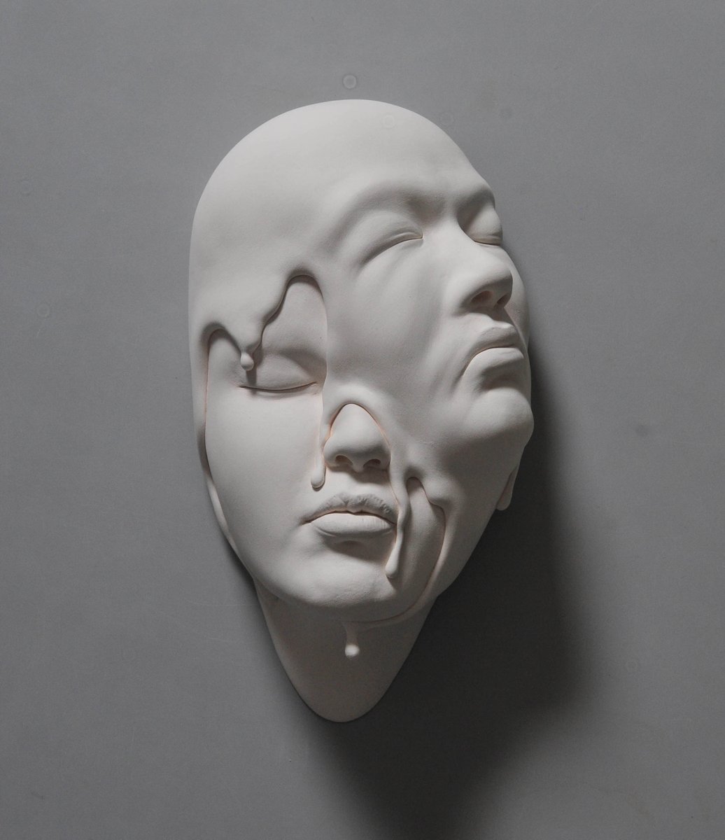 Porcelain sculpture by Hong Kong artist Johnson Tsang, 2010s, known for his highly realistic yet dreamlike (or nightmarish) figurative works