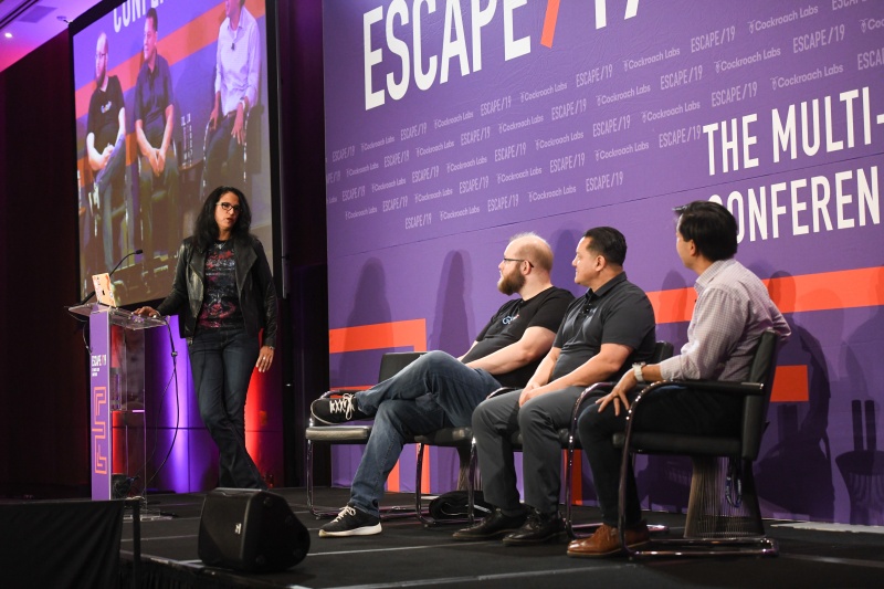 [🔥 🔥 🔥VIDEO 📹] All-Star Panel: <a href="/SWDevAngel/">Lisa-Marie Namphy 😇</a>, <a href="/radio_eric/">Eric Han</a>, @jrsfifo, <a href="/ThatDevopsGuy/">JP</a> 
Talking everything about the present and future of Multi-Cloud. cockroa.ch/2QvWijs
#EscapeConf #MultiCloud <a href="/portwx/">Portworx by Pure Storage</a>