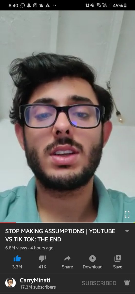 KaustubhGhag2's tweet photo. Lets make this video most liked non-music video.
#bringbackcarryminativideo 
#justiceforcarry 
#20Mforcarry https://t.co/nHb727xfwy