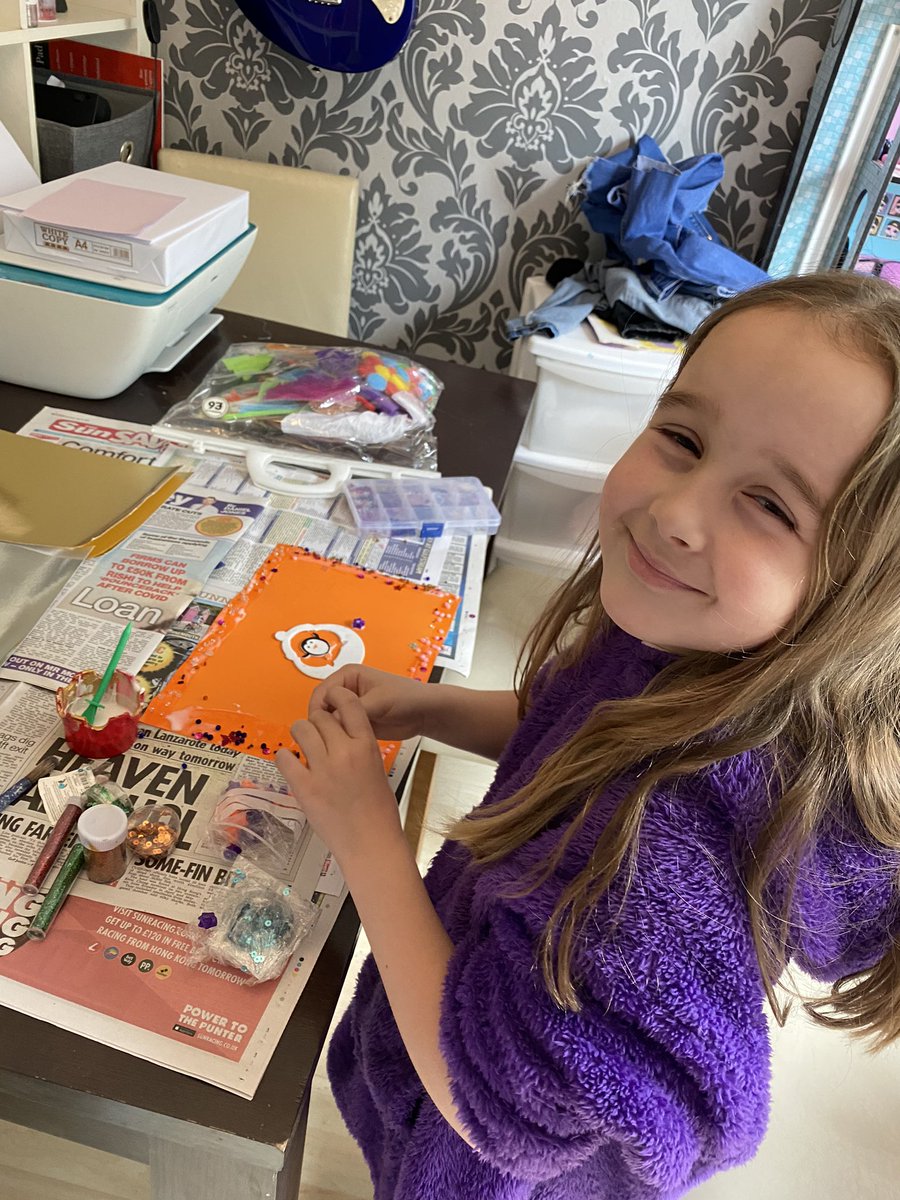 lisaos24's tweet photo. Another productive week for Bobbie-Beau @stmichaelsB32 lots of outdoor walks, a cookery lesson, included writing and following instructions, measuring and weighing. Some arts and crafts,  making art for family we can’t see right now ❤️ https://t.co/7jvOafr6fq