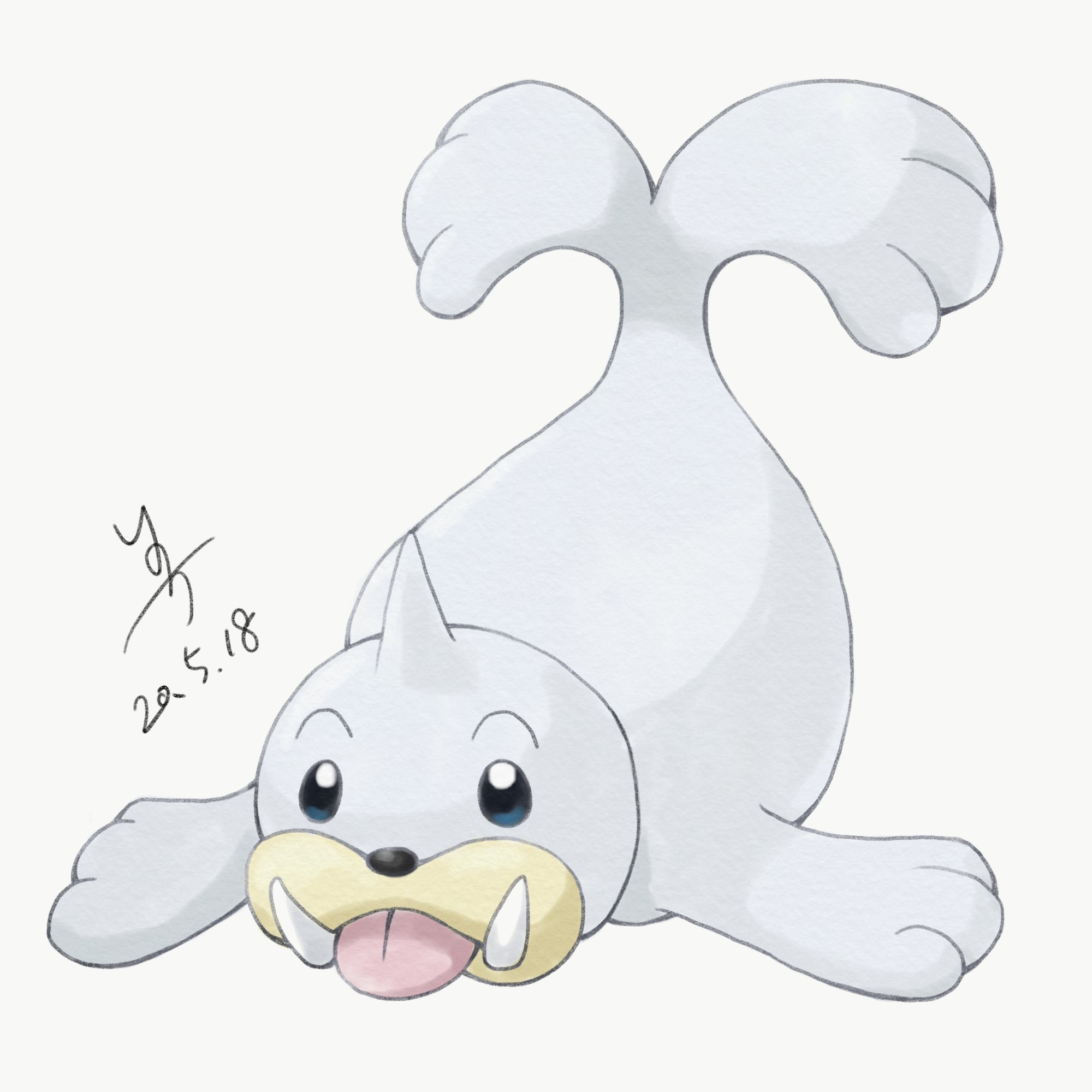 توییتر いのち در توییتر アザラシ をすごくシンプルに ポケモン に変えたな パウワウ ポケモン図鑑 Pokemon カントー地方 一日一描 イラスト お絵かき T Co A8eju5ugsh