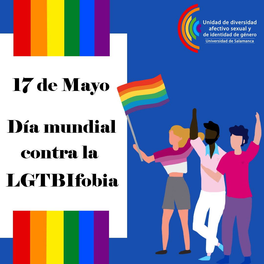 DivSexUSAL's tweet photo. Hoy es 17 de mayo Día Mundial contra la #LGTBIfobia. Por ello hay que recalcar que tanto la Unidad como la @usal quieren reforzar su compromiso con la pluralidad, la diversidad afectiva y la identidad de género.
🏳️‍🌈 LA UNIDAD ES DIVERSIDAD 🏳️‍🌈
.
🌈 #LGTBIQ #Loveislove #pride https://t.co/LLl3hjluD3