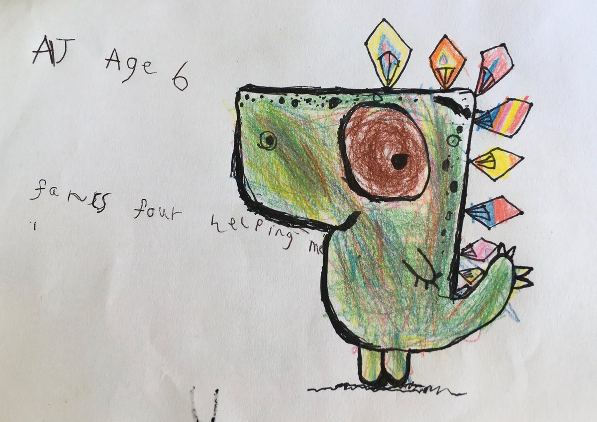 AJ’s first attempt at drawing! #DrawWithRob <a href="/RobBiddulph/">Rob Biddulph</a>