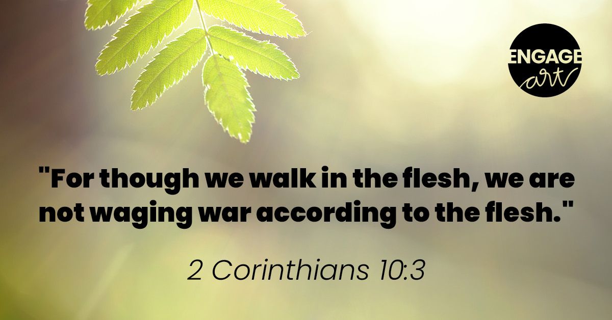 engagecontest's tweet photo. “For though we walk in the flesh, we are not waging war according to the flesh.” — 2 Corinthians 10:3
#engageart #artcontest #engagescripture #art #artist #artcompetition #ephesians6:10-20 #scripture #inspiration #prayer https://t.co/ZCL8W7xVdm