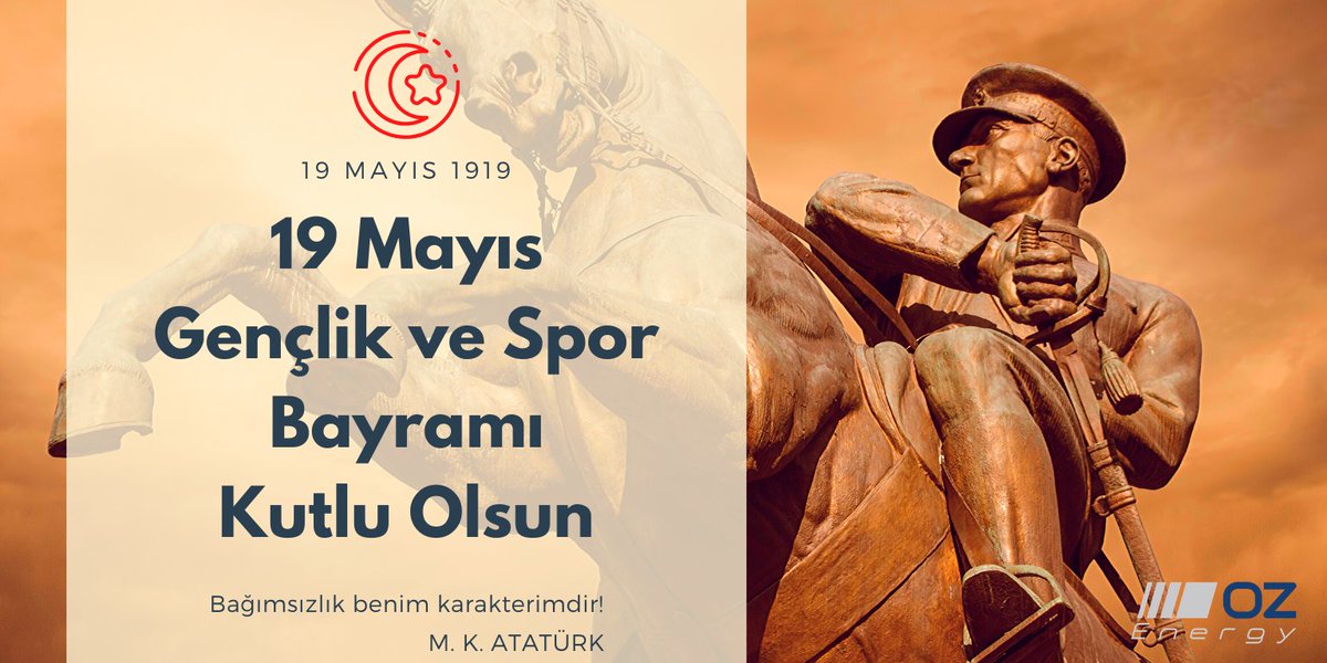 Türk tarihindeki tüm büyük liderler gibi onun da karakterinde bağımsızlıktan başka bir şeye yer yoktu! 19 Mayıs #Atatürk 'ü Anma, Gençlik ve Spor Bayramı'mız kutlu olsun! #19mayıs