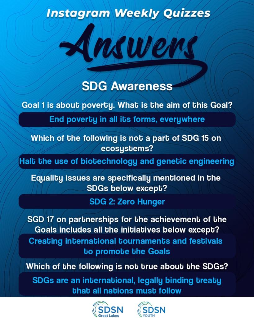 SDSNYouth_GL's tweet image. How well do you know the SDGs? 🤓
#sdgawareness
#continuouslearning
#QuizTime