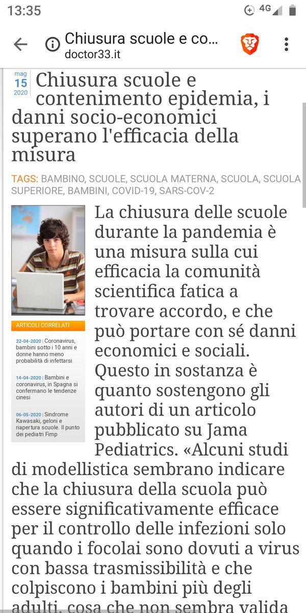 stormi1904's tweet photo. #Scuola #Azzolina @chiaralessi @lucasofri @OGiannino @CarloCalenda
Articolo di studiosi italiani pubblicato adesso su JAMA Pediatrics.  Gli autori sostengono che tenere chiuse le scuole in questa Pandemia dia più risultati negativi che vantaggi. https://t.co/cKqm4oKPqJ