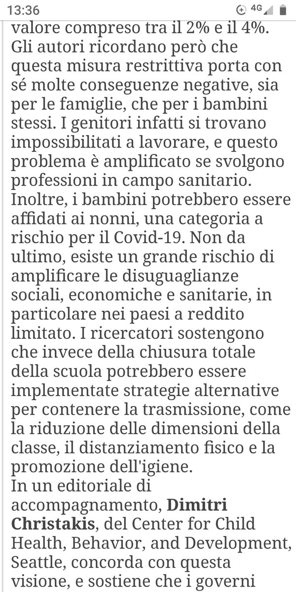 stormi1904's tweet photo. #Scuola #Azzolina @chiaralessi @lucasofri @OGiannino @CarloCalenda
Articolo di studiosi italiani pubblicato adesso su JAMA Pediatrics.  Gli autori sostengono che tenere chiuse le scuole in questa Pandemia dia più risultati negativi che vantaggi. https://t.co/cKqm4oKPqJ