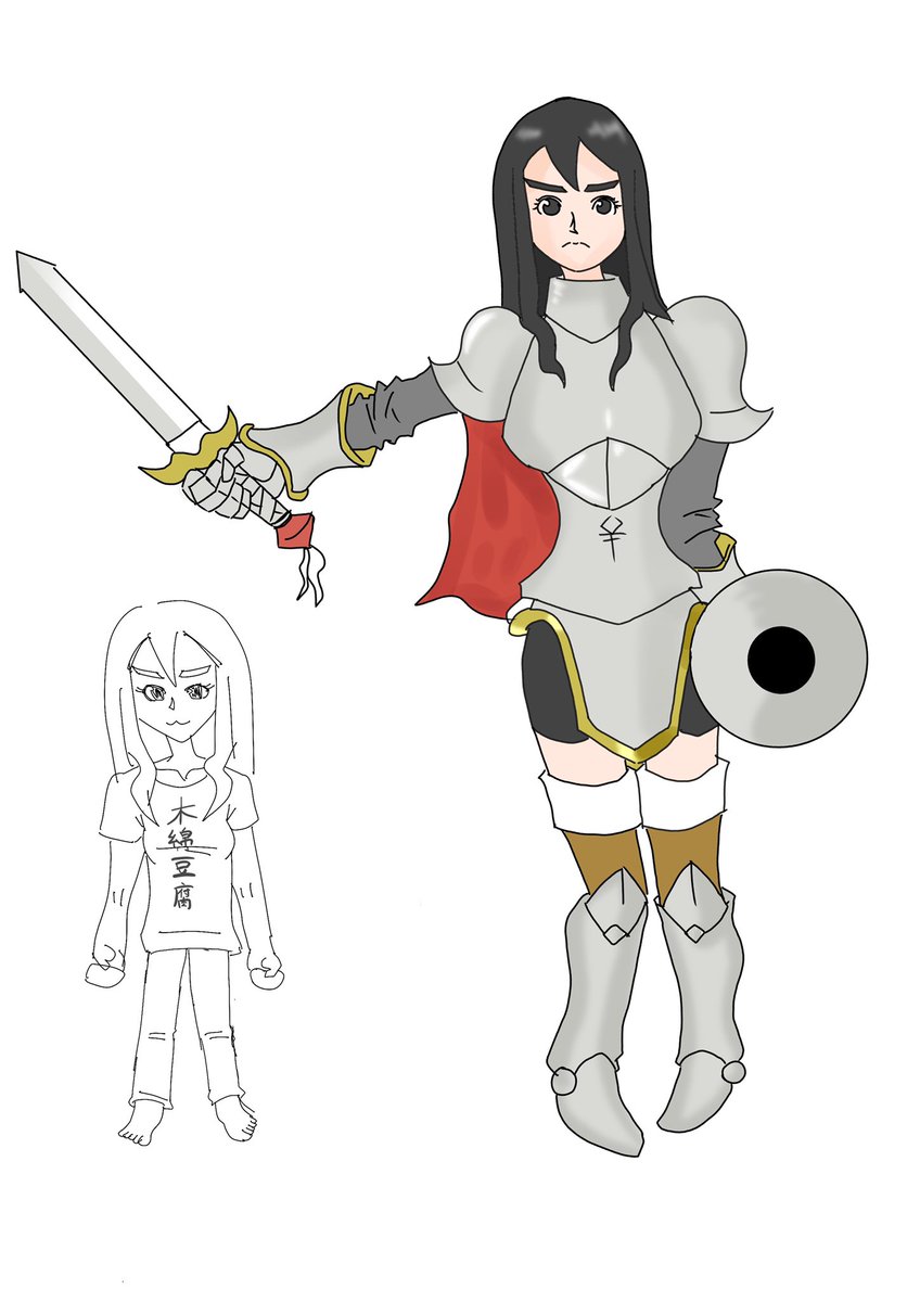 スゥ 素敵 正統派の女騎士ですね ああ 露出の多いのも良いですがやっぱりこう 正統派の鎧を着込んだ女の子も大好きです W でもtシャツすらよくわからないで着てるなんて 本当に戦士一辺倒なのかもしれない W