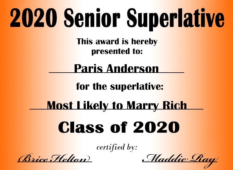 Senior Superlatives tweet media