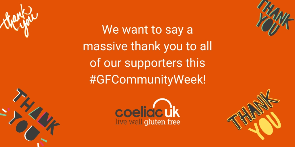 Coeliac_UK's tweet photo. For the last day of our Gluten Free Community Week, we want you to tell us what you did. For your last chance to win delicious prizes, post your photos and use #gfcommunityweek https://t.co/CVl3FDAs8A