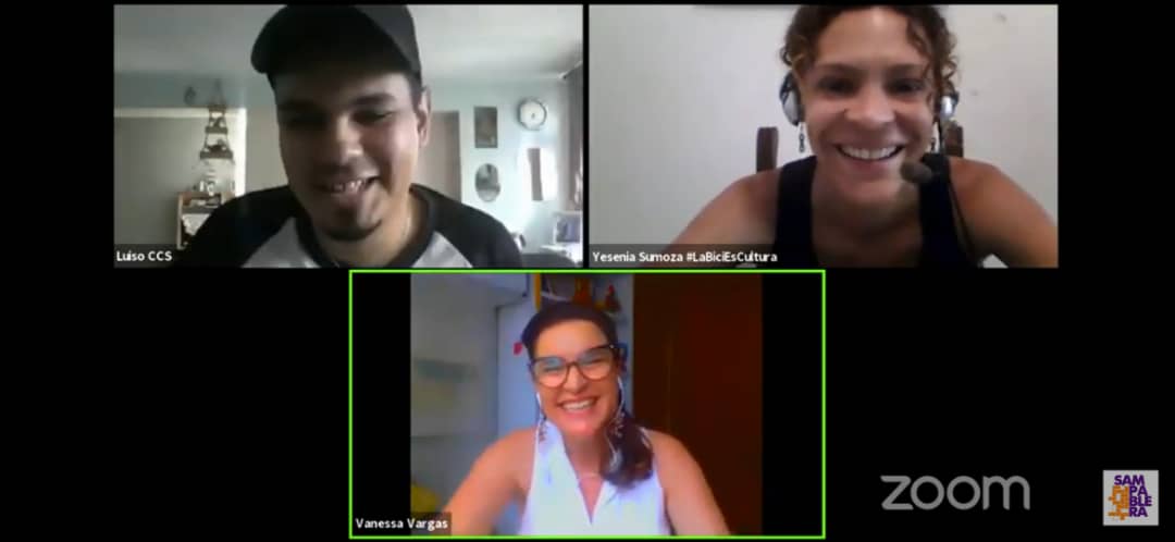 Maravillosa conversa con estos 3 líderes del #CiclismoUrbano en #Caracas Luiso por <a href="/Bici_Aventuras/">Bici-Aventuras CCS</a> + Yese por <a href="/BiciCulturaVe/">BiciCultura Venezuela</a> + Vane por <a href="/somoswelab/">Women Empowerment Laboratory💜</a> Hoy en las Conversaciones de la Sampablera en tiempos de #pandemia