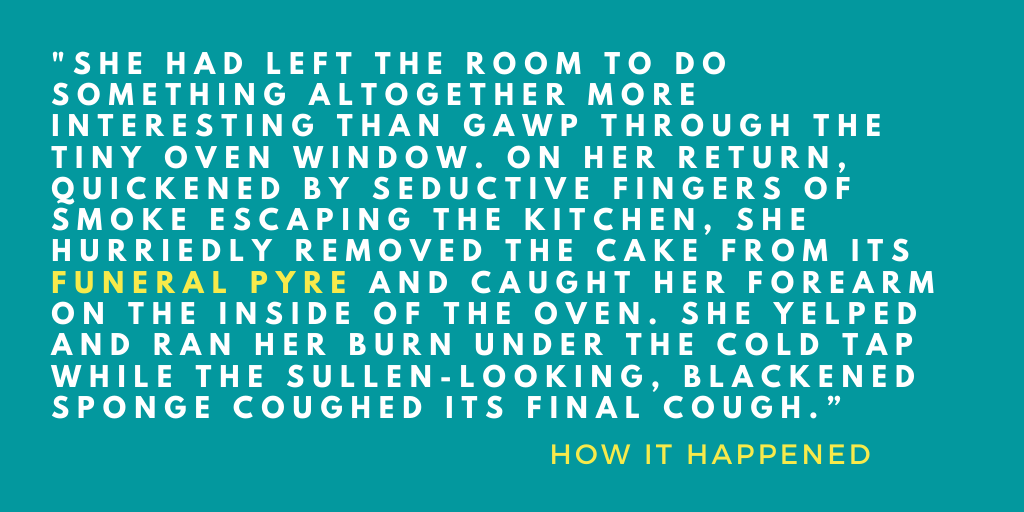 LSHAuthor's tweet photo. #WorldBakingDay - this passage from my book was *absolutely* inspired by a dear friend who grilled a cake, rather than bake it. 

#WritingCommunity https://t.co/HghymFV2Lx