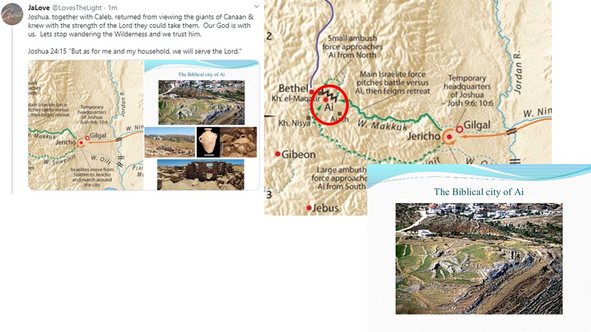 Blew my mind because I recently did a thread on Ai, Caleb & Joshua. How their faith helped them fight the 'Giants'. History repeating?Report of the spies.Heres my Caleb & Joshua thread. https://twitter.com/LovesTheLight/status/1242092718974742529