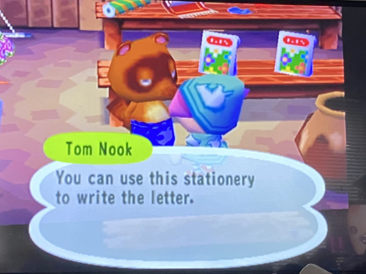 Task 4: write an advertisement for Tom Nook’s shop and send to to Olivia. Check   too threatening? Ehh 