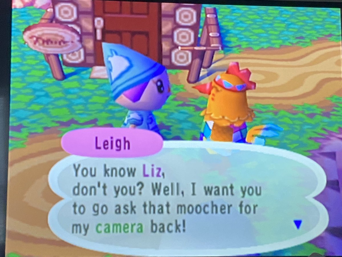 Ok so when you talk to a villager, you can ask them for a job. They’ll tell you what it is - usually delivering or picking something up! So Leigh wants her camera back from Liz. I’m glad im documenting this because I’ll def forget. On our way to Liz, we’ll get more jobs