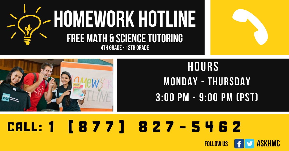 askHMC's tweet photo. Free math and science tutoring. We are open Monday - Thursday from 3pm - 9pm PST.  #AskHMC https://t.co/m7UeNVqlGw