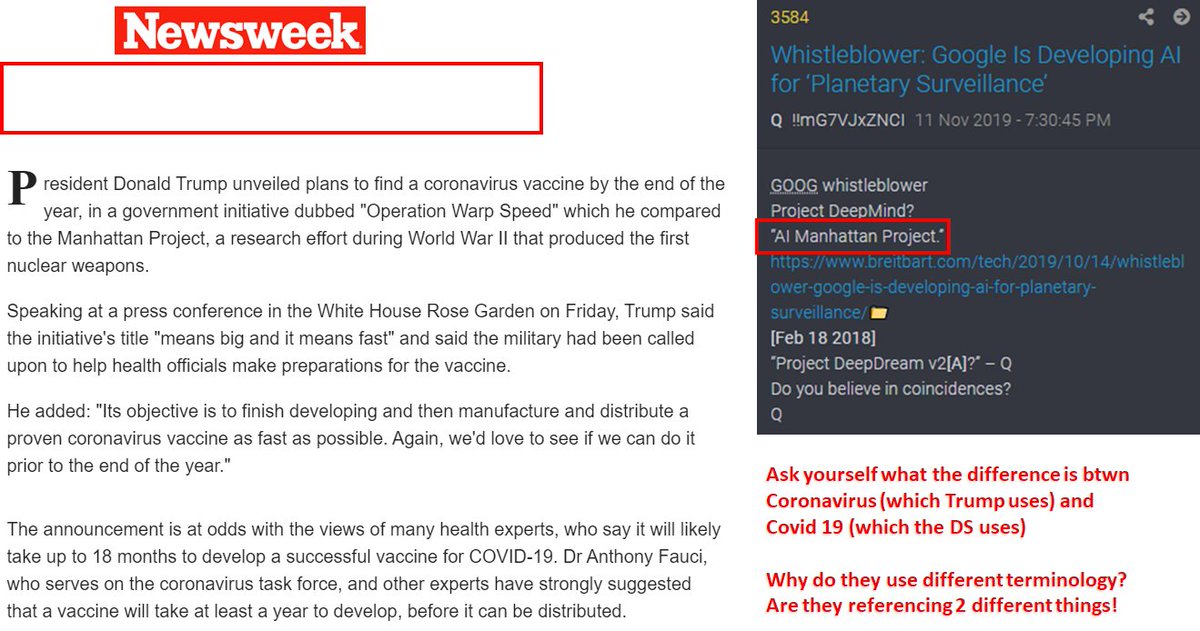 Manhattan Project vs AI Manhattan Project?Whats the difference btwn Covid 19 and CoronaVirus?