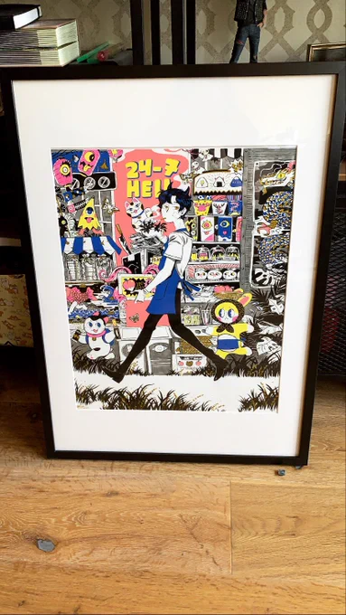 Framed this gigantic amazing ink and posca illustration done by the awesome @britscribbles ✨✨✨✨ it's so goooood 