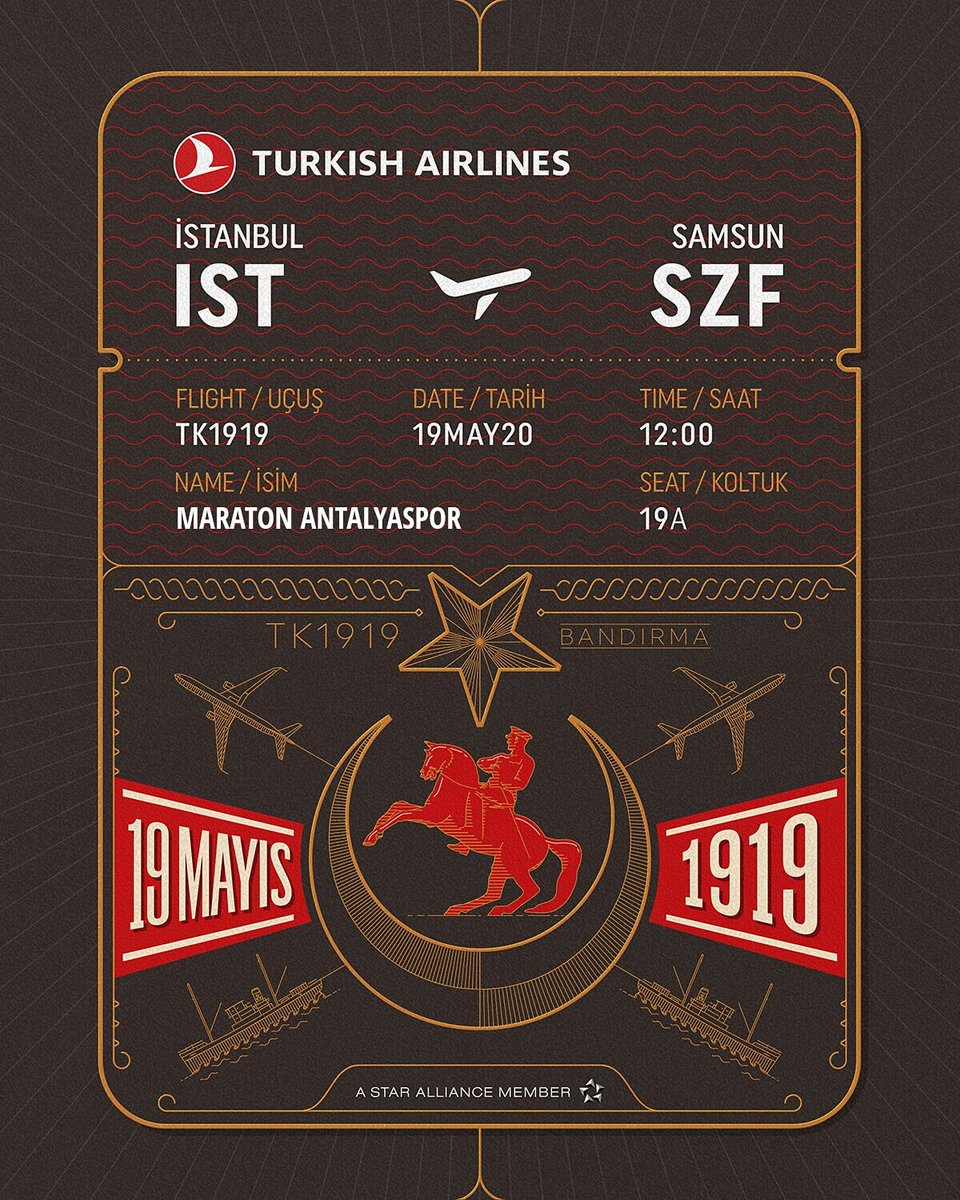 Gazi Mustafa Kemal Atatürk’ün Millî Mücadelemizi başlattığı Samsun’a 19 Mayıs’ta gerçekleşecek #TarihiYolculuk’ta Maraton ailesi olarak bizlerde yerimizi aldık ✈️ 🇹🇷
#Maratonüst #19Mayıs