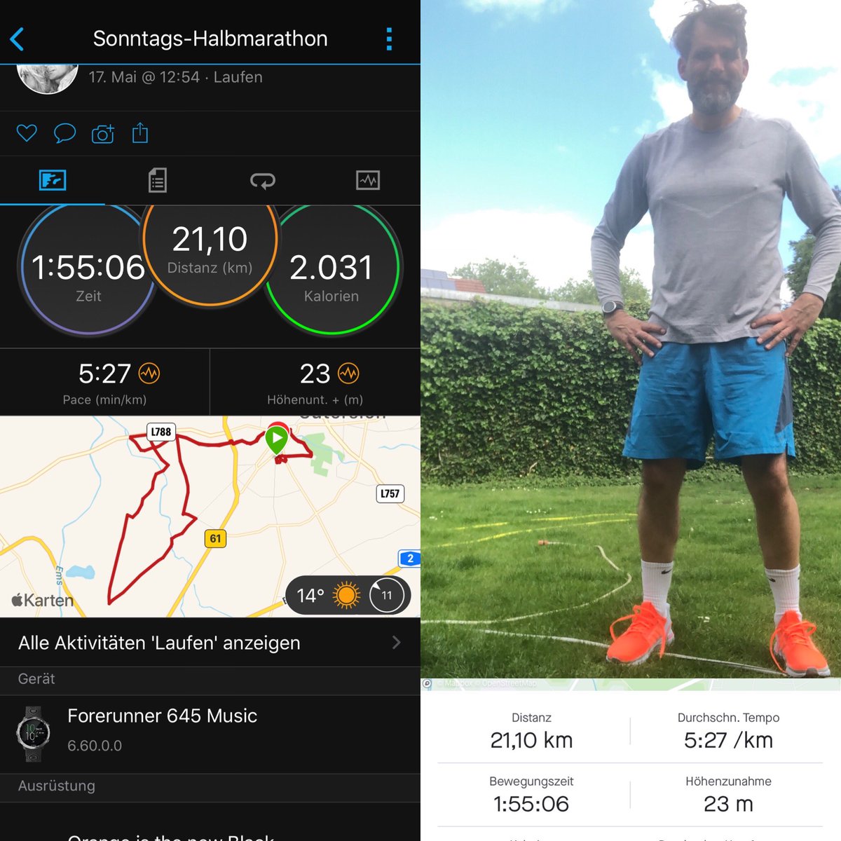 DirkKemmerer's tweet photo. As #thebangles said: Sunday is my funday and the next #halfmarathon is in the bucket @ThomasRabe to #SupportStrassenkinderBerlin - #tsch #ahhh #pushIt https://t.co/90wUkWVJcc