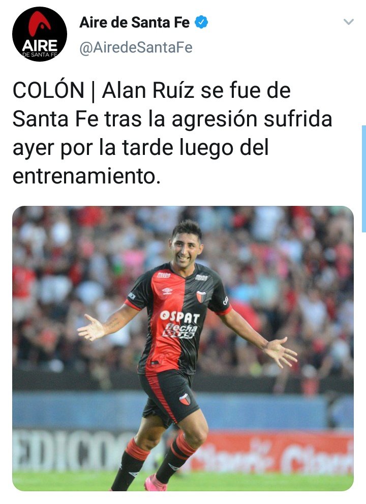 Cinta_roja89's tweet photo. No puede faltar el gran Alan Ruiz en esta #Coloneada. Tras remarcar en twitter que Colon es su lugar en el mundo, se fue de Santa Fe en la semana previa al clasico 1 a 0 con gol de Gamba https://t.co/bJIxg1h8d7