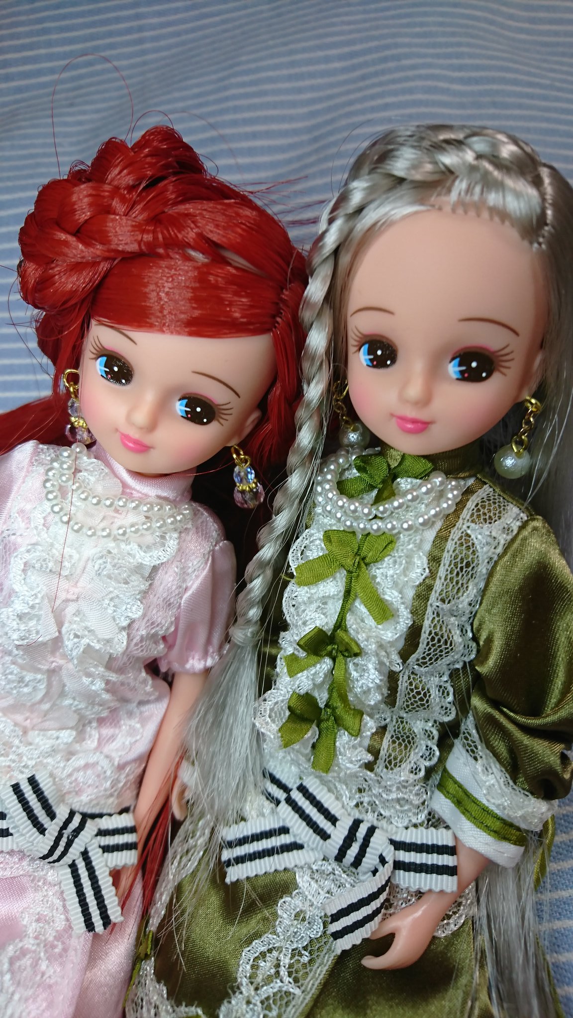 き よ ヘアアレンジしたオーダーリカちゃん 達 持ってない髪色をオーダーしたのですが 濃い髪色に健康肌はどうかなと思ったのですが 顔立ちがしっかりしてて負けてない 結果オーライ めっちゃ 可愛い子達です リカちゃんキャッスル コレクション8
