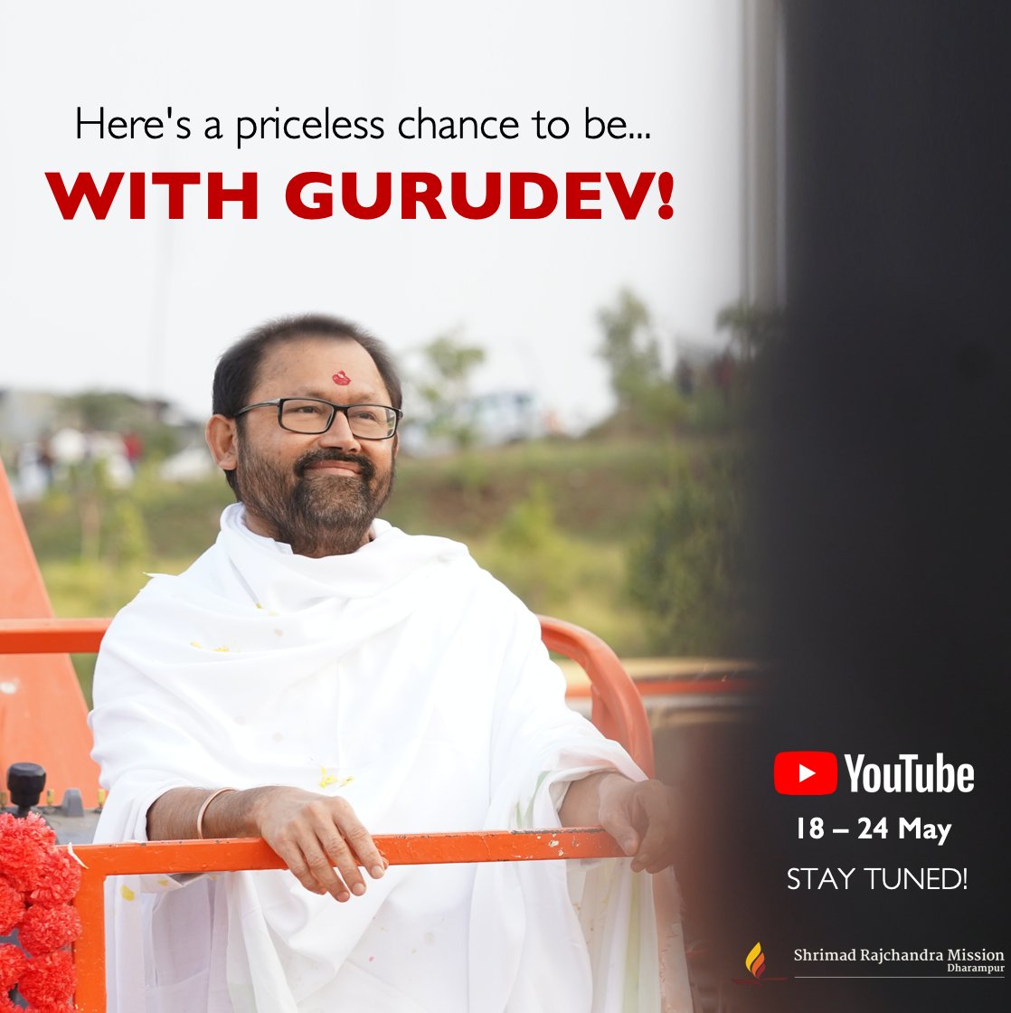 SRMDharampur's tweet photo. Wouldn’t we all want the priceless opportunity to be #WithGurudev, to worship with Him, to traverse with Him, to experience elevation with Him...just be with Him!⠀
⠀
Here’s your chance, with a new series releasing tomorrow on YouTube: https://t.co/GCRpYTSPv6 https://t.co/moTImpiYvt