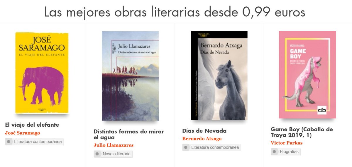 ¡Las mejores #obrasliterarias en #ebooks desde 0,99€!

¿Tienes pendiente alguna obra de tus autores favoritos?
Consulta la colección que hemos preparado para ti.

¡Y deléitate otra vez con su escritura!
📚📲👉 megustaleer.com/promociones/eb…

#YoSigoLeyendo #LibrosRecomendados