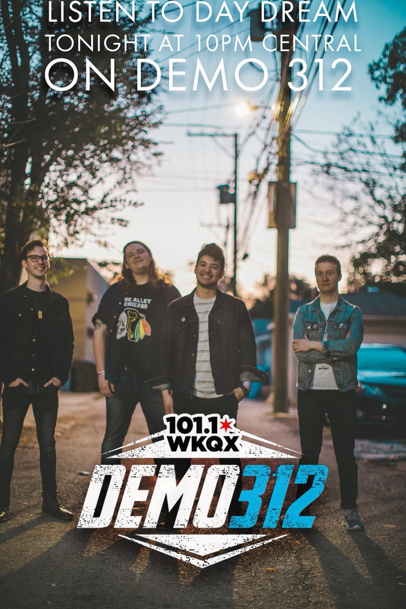 TinyKingdomsIL's tweet photo. Hey guys! Be sure to tune into @101WKQX Tonight at 10 PM CST to hear “Daydream” played on This weeks Demo 312 show! https://t.co/6aMZj10bAm