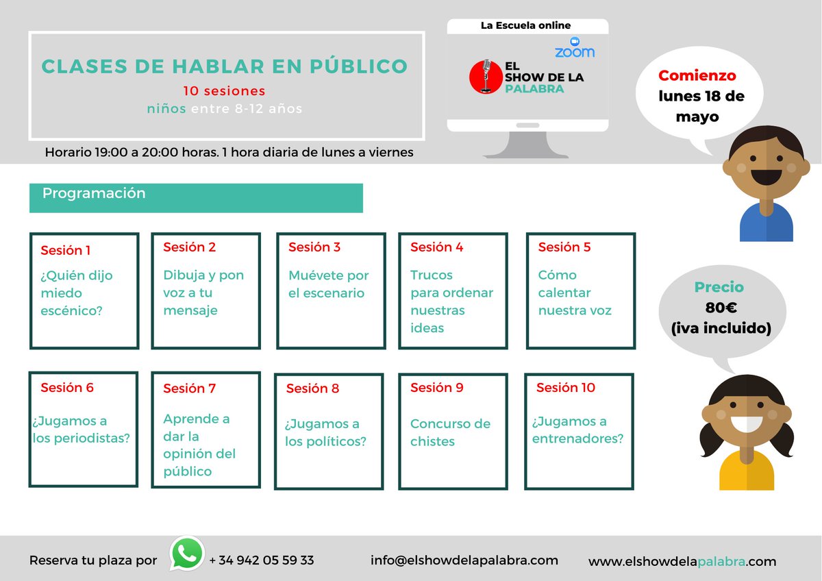 Estimadas Señoras, estimados Señores ¡Mañana los #niños de #Barcelona #Madrid #La Rioja #Cantabria nos demostrarán que son los mejores comunicadores del mundo mundial. Para los que estéis interesados...todavía me queda una plaza...#hablarenpublico #oratoria #formaciononline