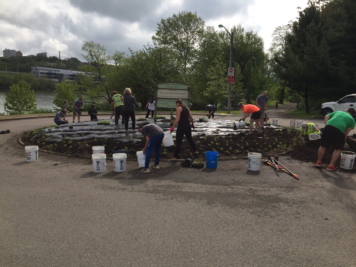 balzjr's tweet image. Annual planting for Western Pennsylvania Conservancy. UPMC gives back again! #iom #upmc #procirca