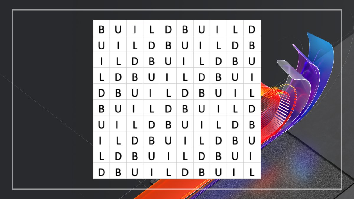 Microsoft's tweet photo. What's the first word you see?
#MSBuild https://t.co/CyAstGpd9j