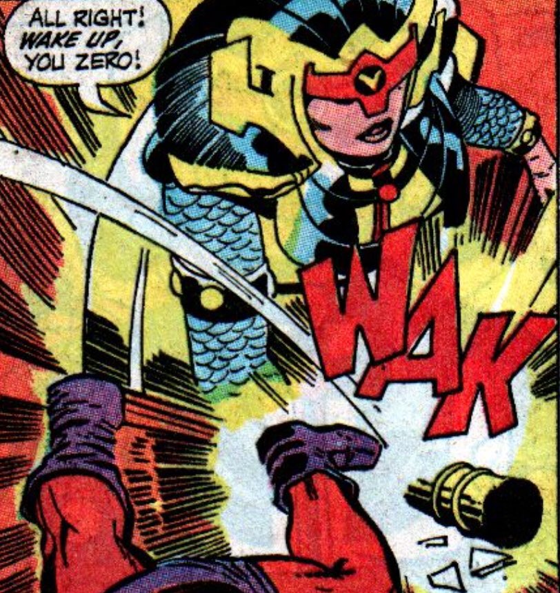 Big Barda showed up. She’s space jesus’ childhood,sweetheart, she rules, and her design is literaly just kirby going “what if my huge beautiful wife was a superheroine?”