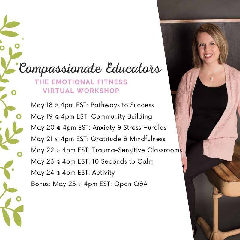 Marie_Kueny's tweet photo. Teachers 🔆 Are you registered for the FREE Emotional Fitness Workshop starting Monday?
https://t.co/X2J97Fyt2R

#compassionateeducators #SEL #socialemotionallearning #virtuallearning
#onlineteaching #TeachFromHome #professionaldevelopment #education #teacherlife #traumainformed https://t.co/upELmMFi8I