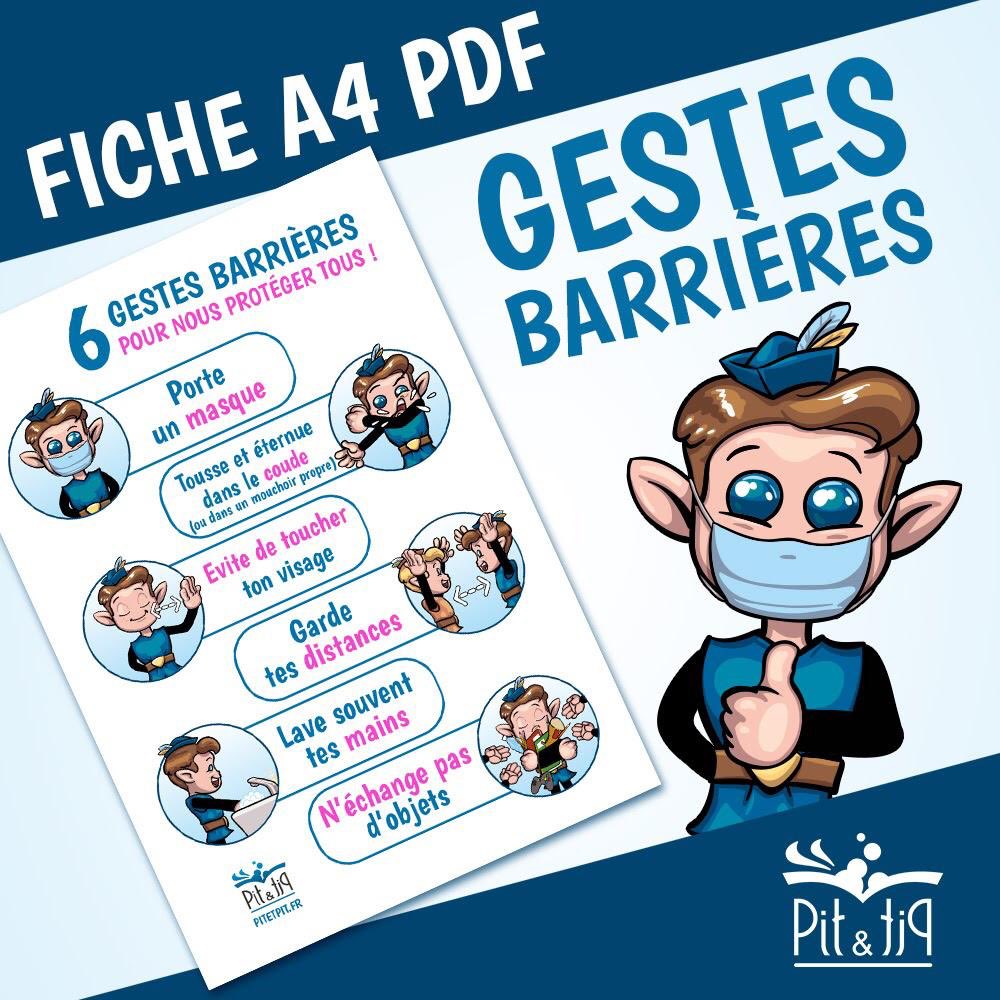 PitEtPit's tweet photo. Nouvelle application pour découvrir ou réviser les gestes barrières ! 
Disponible gratuitement pour tous sur https://t.co/btTzM4JIQh !! https://t.co/qubV46gpJb
