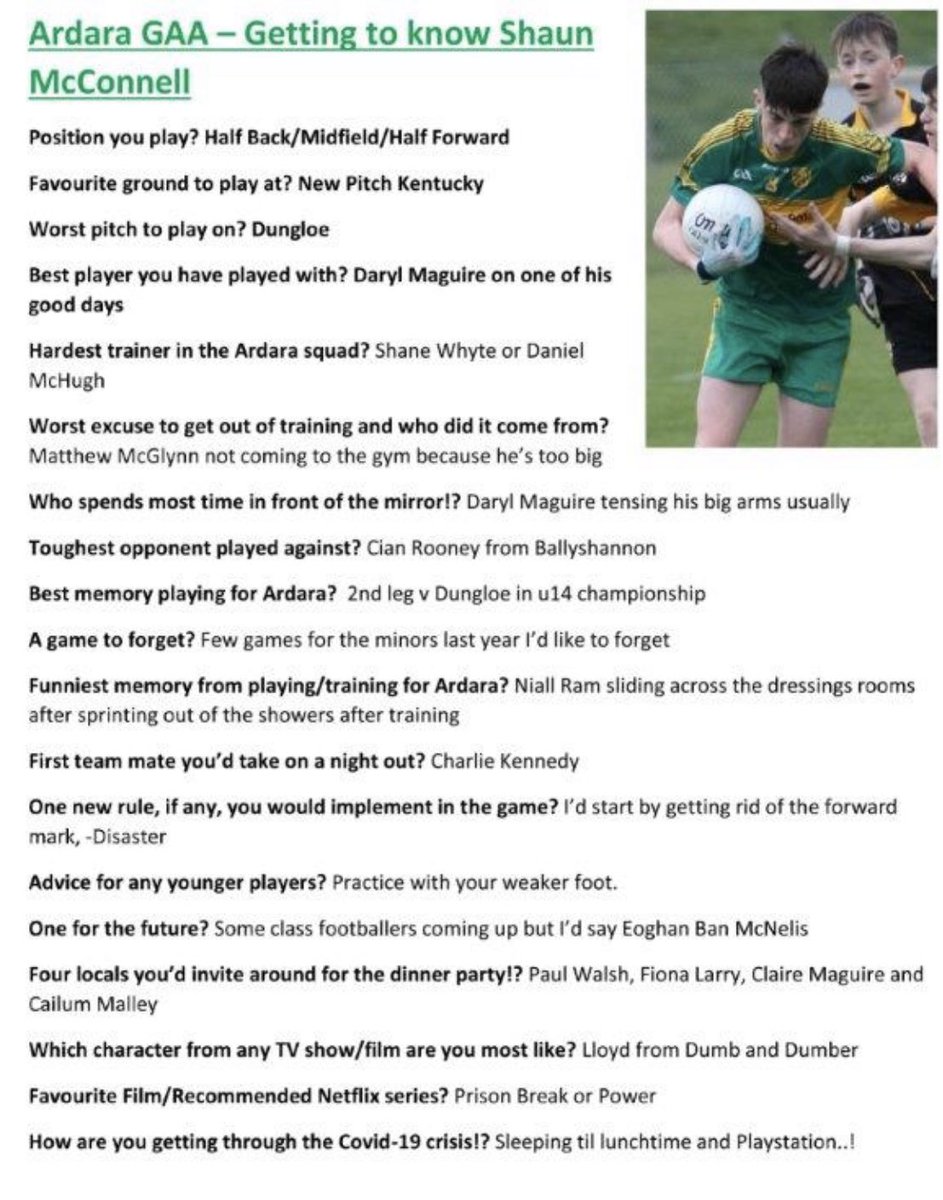 ArdaraGAA's tweet image. Shaun McConnell takes time out from his Leaving Cert studies (oh wait!! 🤔) to let us know how he feels!!!