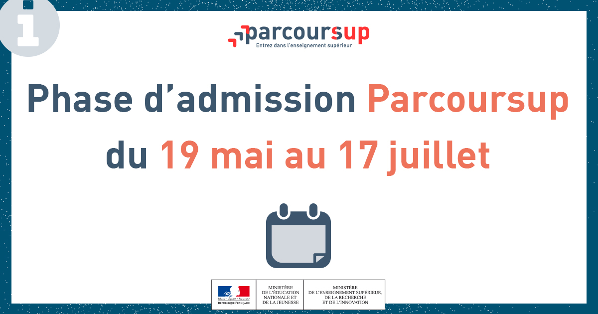 🗓️ #Parcoursup info : retrouvez toutes les étapes importantes du 19 mai au 17 juillet et les délais de réponse aux propositions d'admission ici ⬇️
parcoursup.fr/documentspdf/P…

🔔 Rappel : vous devrez répondre à chaque proposition d'admission reçue avant la date limite indiquée.