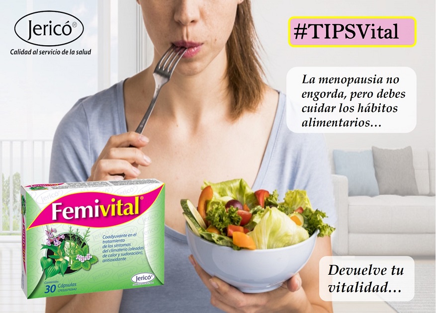 jericoessalud's tweet photo. La menopausia como tal no engorda, pero a partir de una cierta edad el cuerpo de la mujer tiene una mayor tendencia a acumular grasa, por esa razón se debe reducir el consumo de azúcares, dulces y carbohidratos refinados como harinas, pastas, arroz y pan. https://t.co/IfEHYeAwJ9