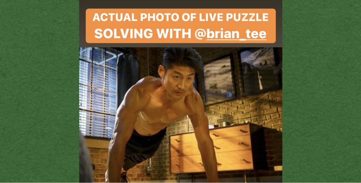 davidkwong's tweet photo. Today! Live Puzzle Solving with Brian Tee! Puzzles will be fun and easy -- solve along with Brian at home or in the comments.
Instagram Live: @davidkwong
2pm PT / 5pm ET
#StayHome and #Solve #puzzles #APAHM
#PuzzleCorner @NBCChicagoMed #ChicagoMed @derekhaas https://t.co/UImVIalGIc