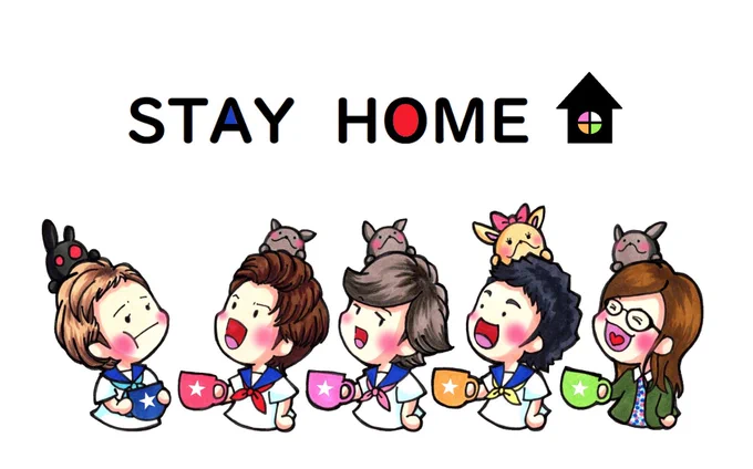 うがい×SMAP
#StayHome 
#いっしょにがんばりましょう 