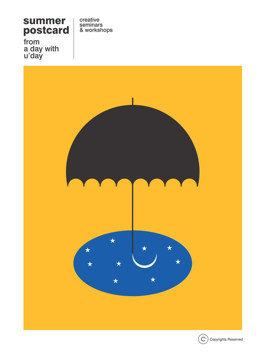 Summer Postcard. The season is Almost here. #ideas #rain #creativity #inspiration #graphicideas #passion #illustration #lockdown2020 #nostopping #umbrella #creativegraphics #starrysky #summer #summerrain