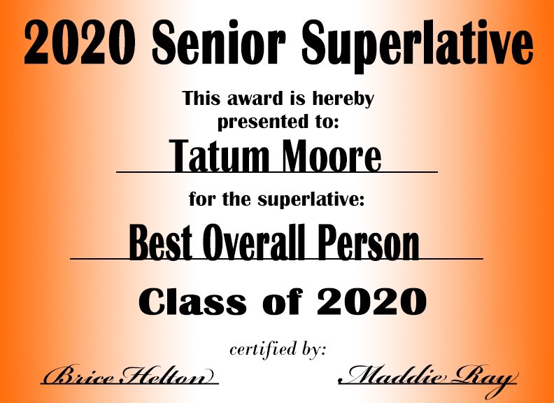 Senior Superlatives tweet media