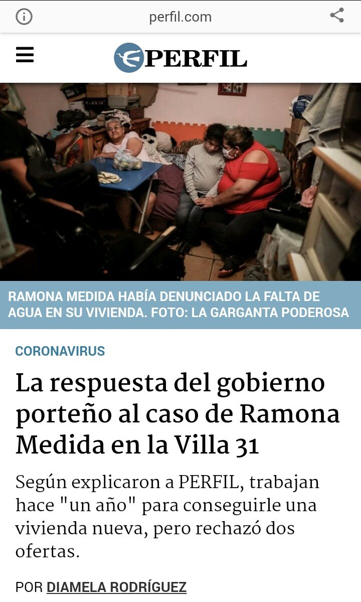 HippiesConOsde's tweet photo. A Ramona en 2019 el GCBA le ofreció 1 casa, la rechazó, seguramente aconsejada por algún puntero, especulando que podía pedir más. En febrero le dieron 3 casas, no se pudo mudar por la pandemia.
Hoy murió de Covid, la mato el peronismo, que arma villas y usa a la gente. https://t.co/cr71MqhaB8